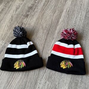 Chicago Blackhawks Pom Beanies